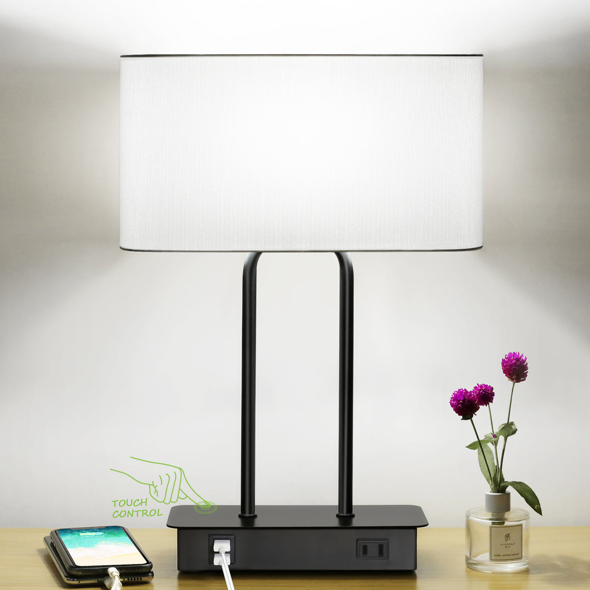 Dual desk lamp top