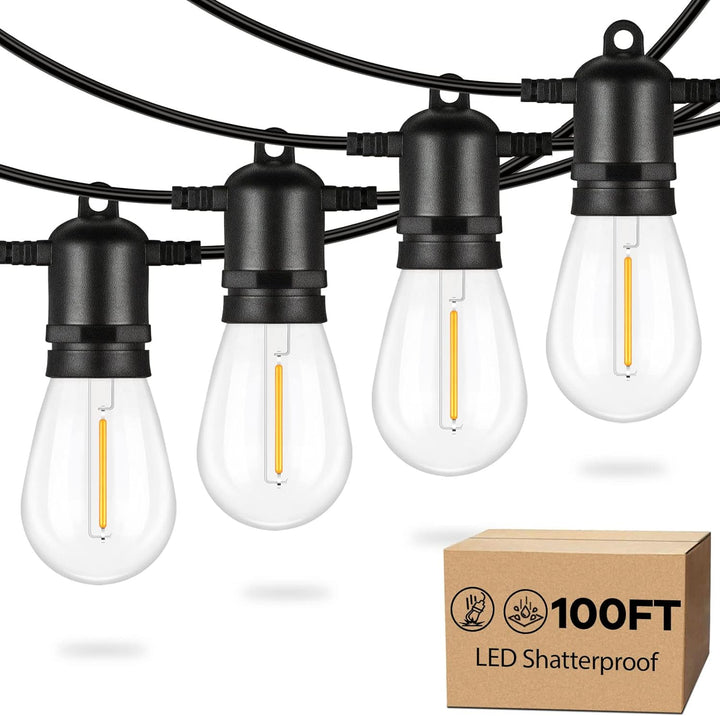 Commercial Outdoor IP65 LED Festoon Lights 150ft, Dimmable & Shatterproof | UK Commercial Outdoor IP65 LED Festoon Lights 150ft, Dimmable & Shatterproof | UK