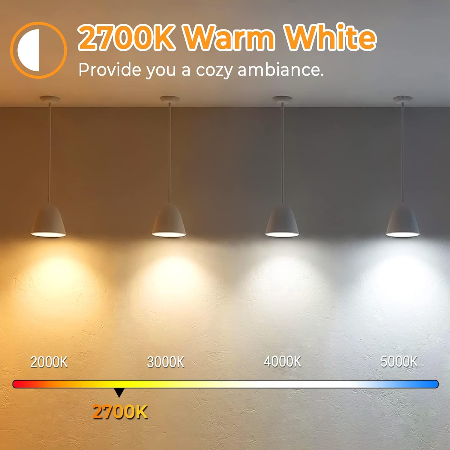 thumbnail image 2 of VOLXON 8-Pack LED Edison Bulbs – E26 6W 2700K Warm White – ST58 Vintage Globe For Indoor Fixtures 2 of 6